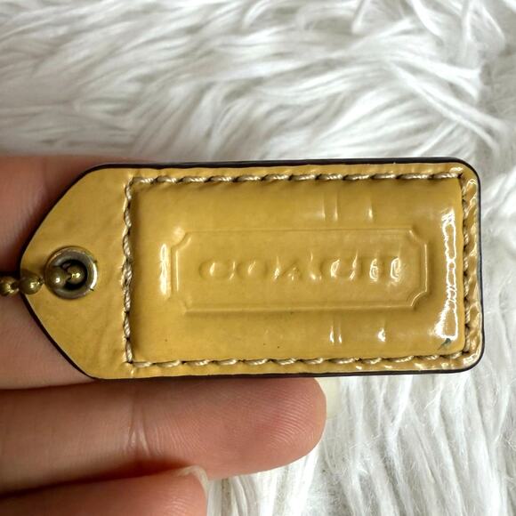 1.5" y2k COACH Vintage Fob Bag Charm Hang tag Hangtag - Picture 1 of 2